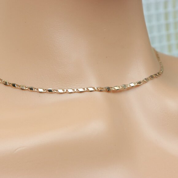 Rose Gold Figaro Chain Necklace with Extender – 19.7 Inch Shine, XPNL0010 - Picture 10 of 12
